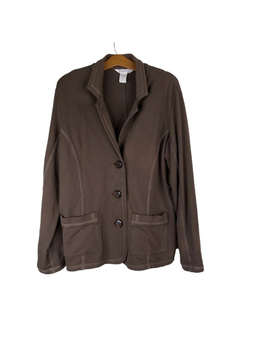 Fresh Produce Jacket Medium Button Front Knit V-Neck Long Sleeve Cotton